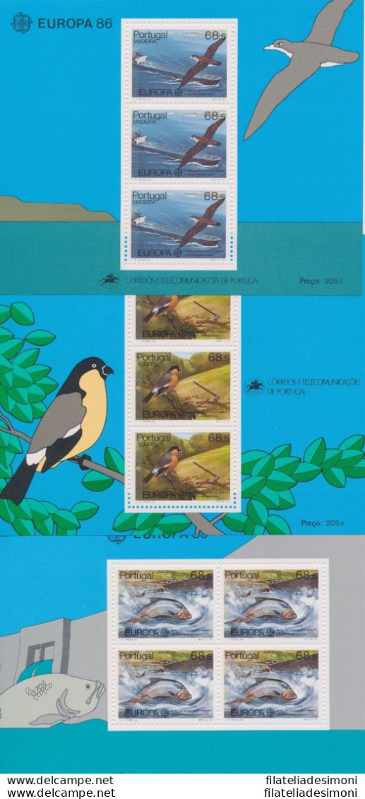 1986 EUROPA CEPT Foglietti Azzorre/Madera/Portogallo "Natura Ed Ambiente" MNH** - Other & Unclassified