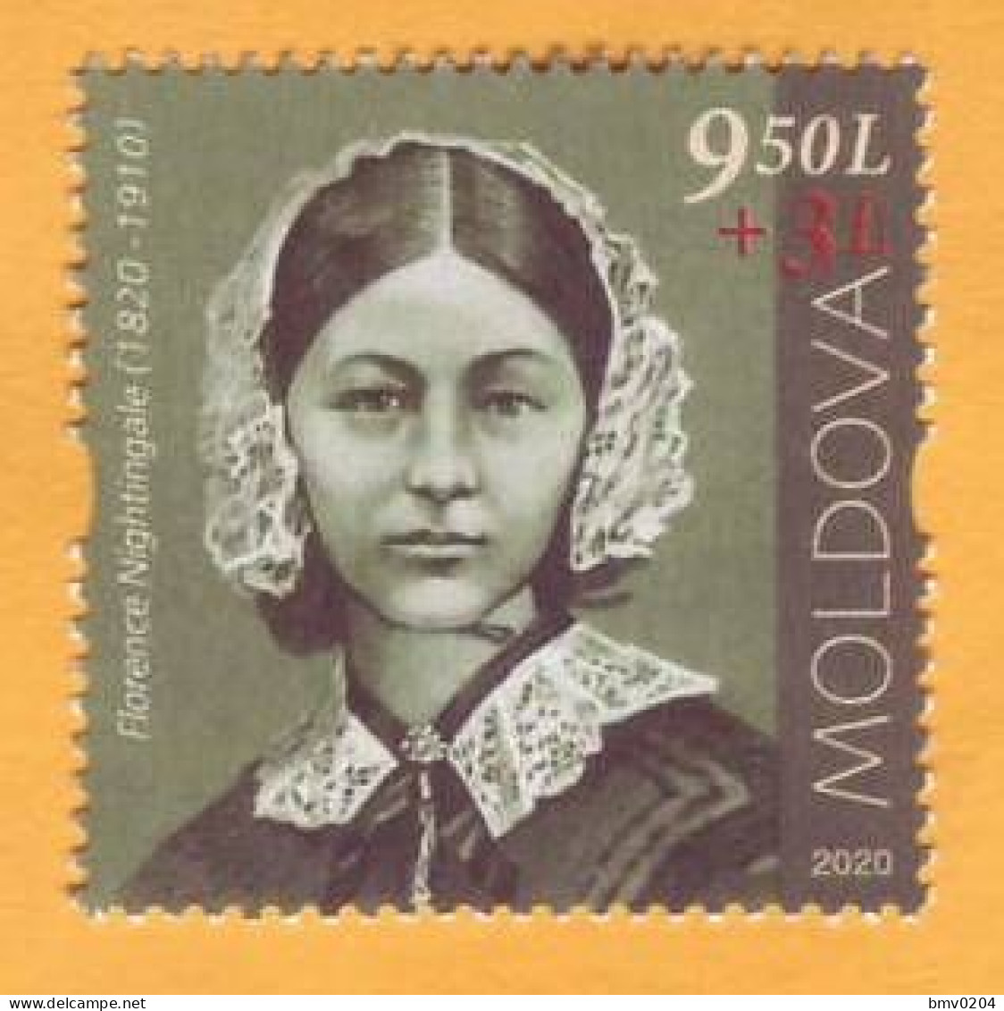 2020 Moldova 200 Florence Nightingale Medicine Covid-19 Hospital, Mercy, Wounded, War, Crimea, London 1v Mint - Medicina