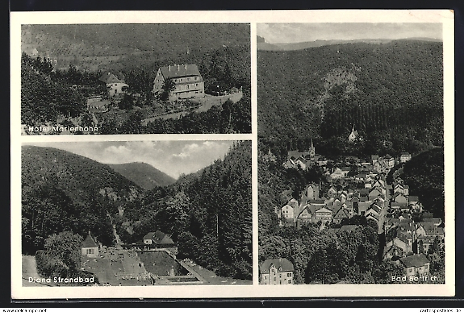 AK Bad Bertrich, Hotel Marienhöhe Und Diana Strandbad  - Bad Bertrich