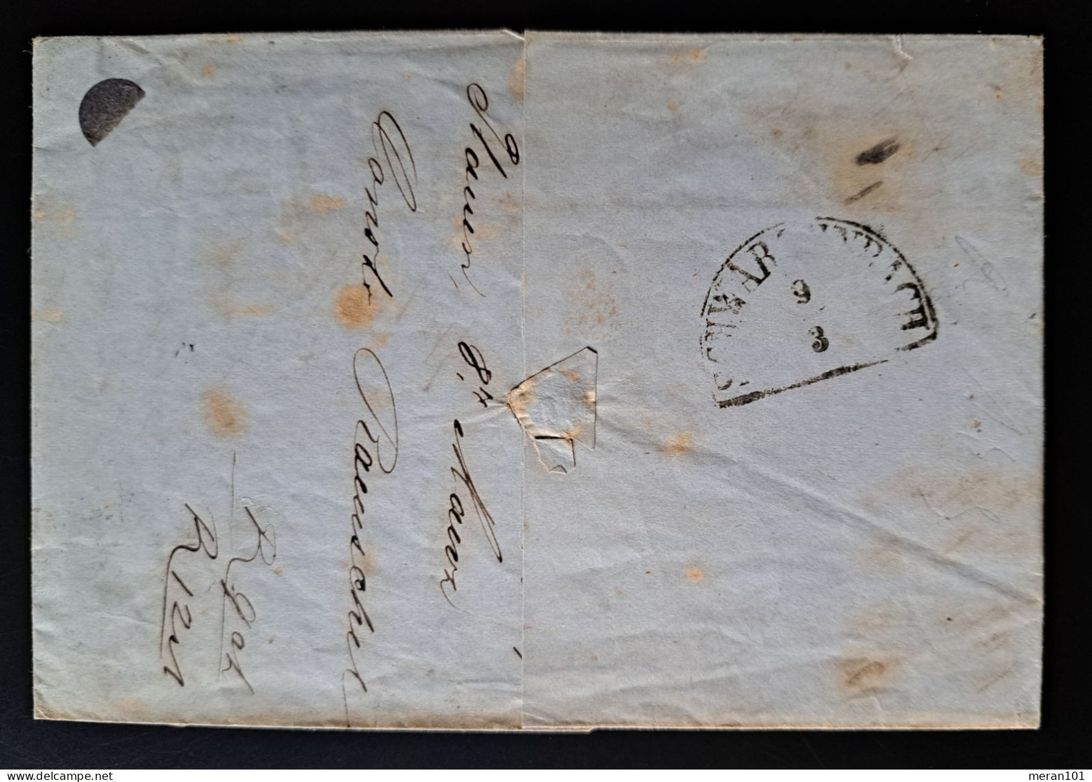 Sachsen 1859, Brief PLAUEN Nummerngitterstempel, MeF - Sachsen