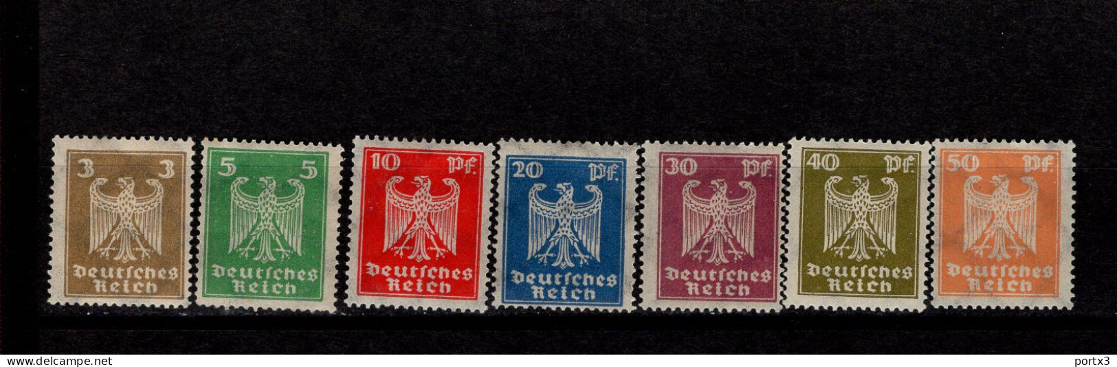 Deutsches Reich 355 - 361 Neuer Reichsadler  MLH * Mint Falz - Nuevos