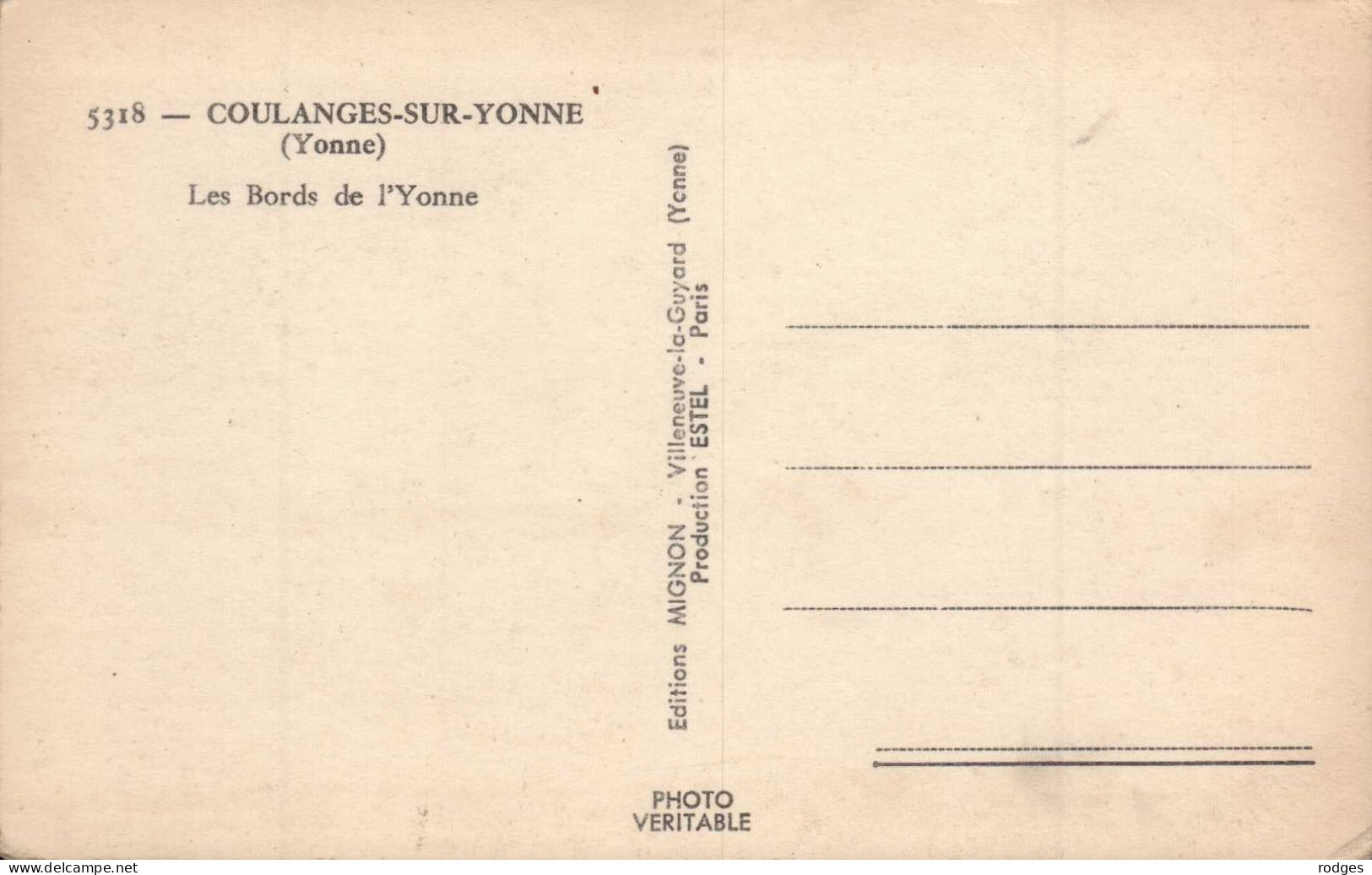 89 , Cpsm COULANGES Sur YONNE , 5318 , Les Bords De L'Yonne (14766.V24) - Coulanges Sur Yonne