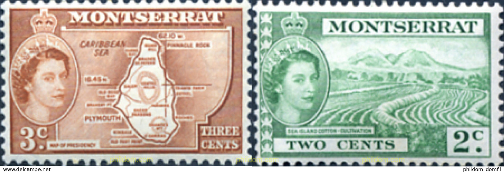 730185 HINGED MONTSERRAT 1958 REINA ISABEL II - Montserrat