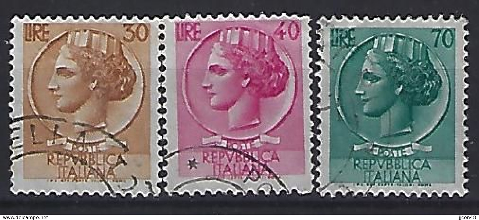 Italy 1960  Italia Turrita (o) Mi.1073-1075 - 1946-60: Used