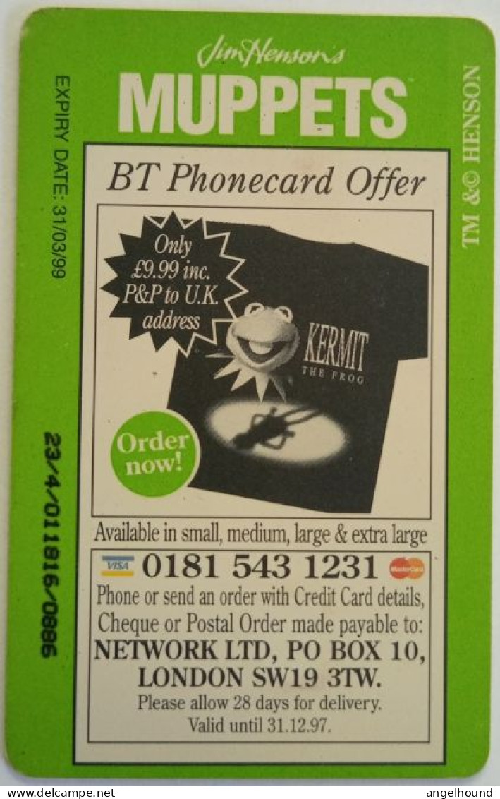 UK BT £2 Chip Card - Special Edition MUPPETS - BT Promotie