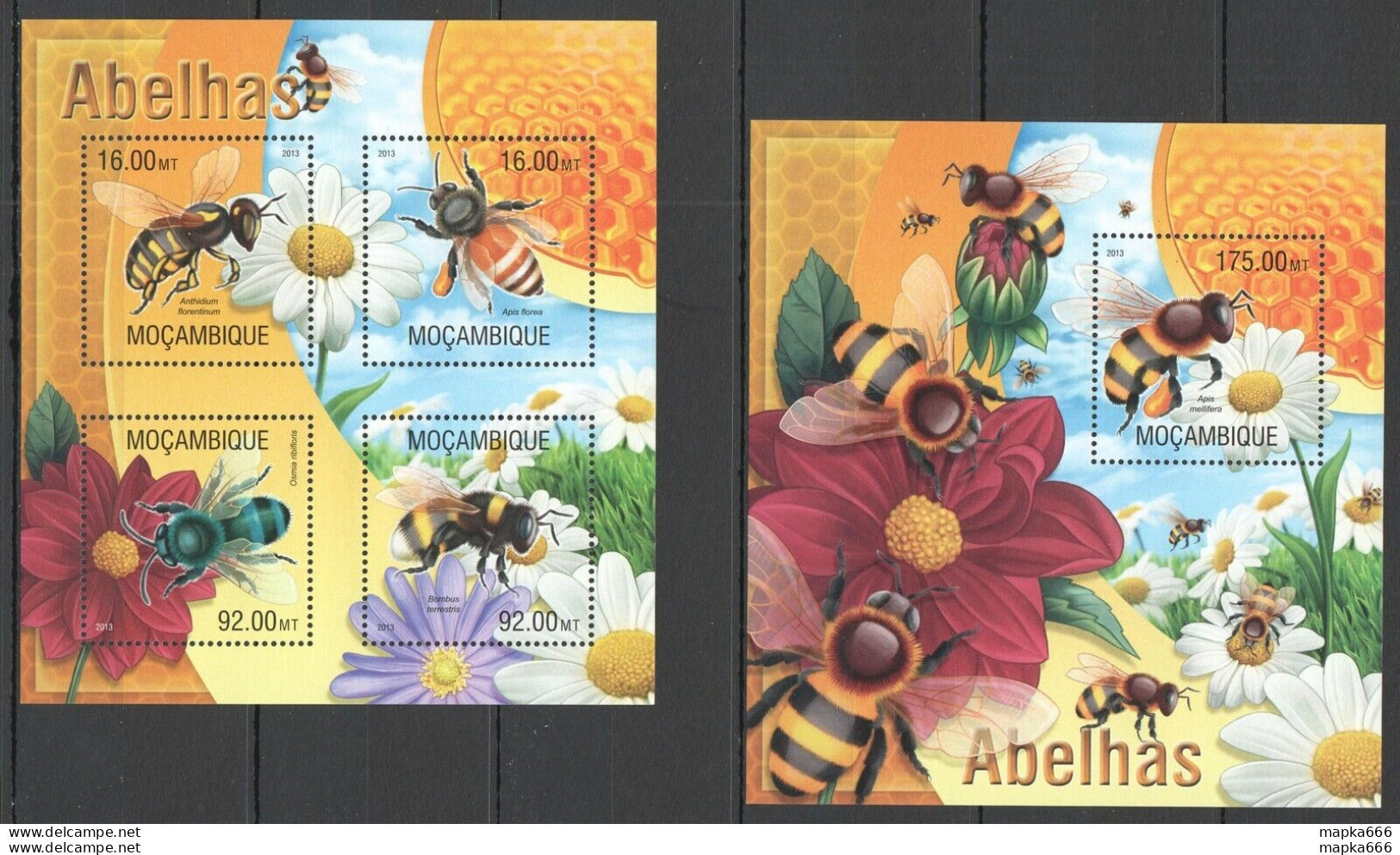 St2552 2013 Mozambique Insects Fauna Honey Bees Kb+Bl Mnh - Abeilles