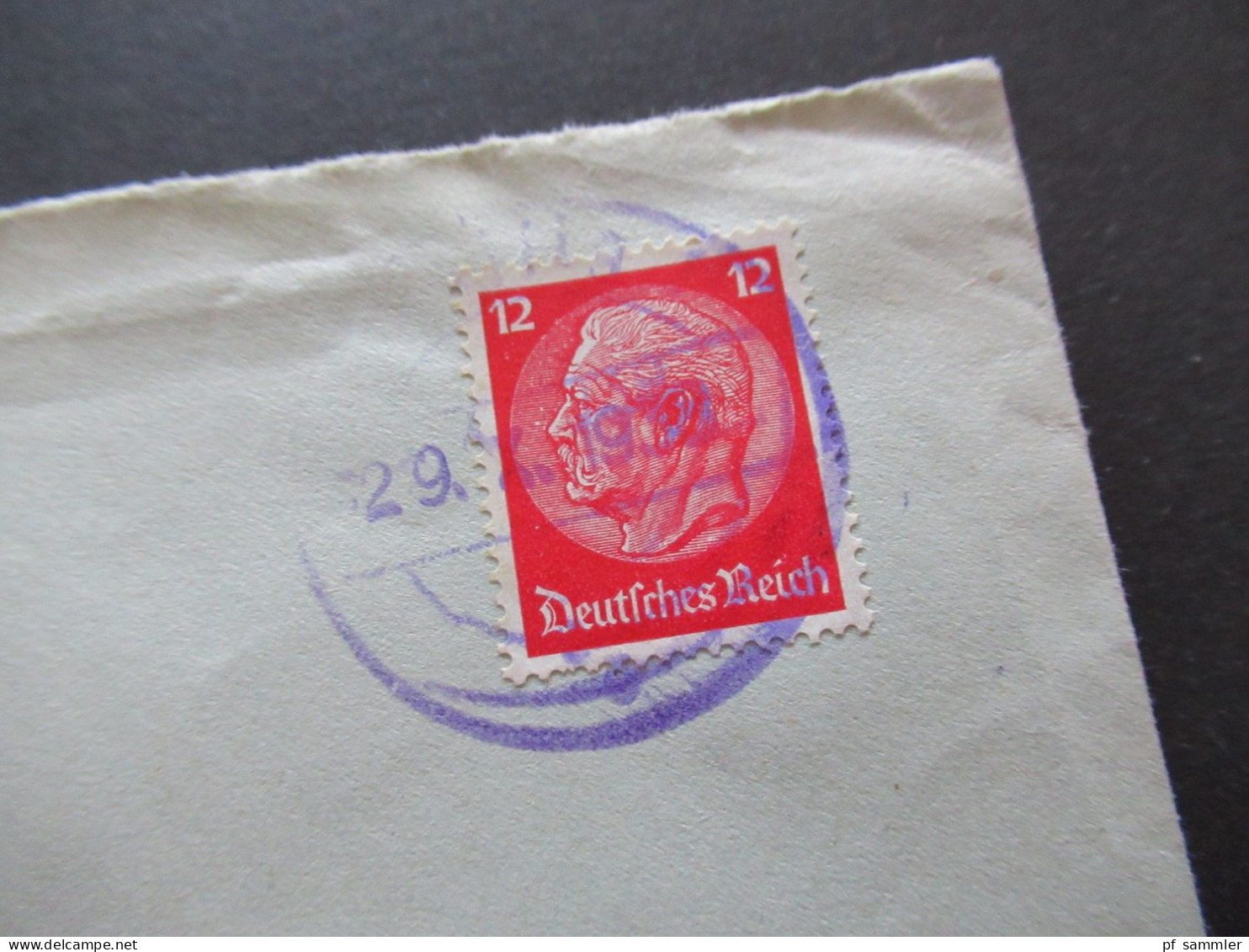 3.Reich Sudetenland 29.10.1938 Violetter Stempel Aussig Umschlag J.Peter Aussig Seit 1843 - Teplitz Schönau - Région Des Sudètes