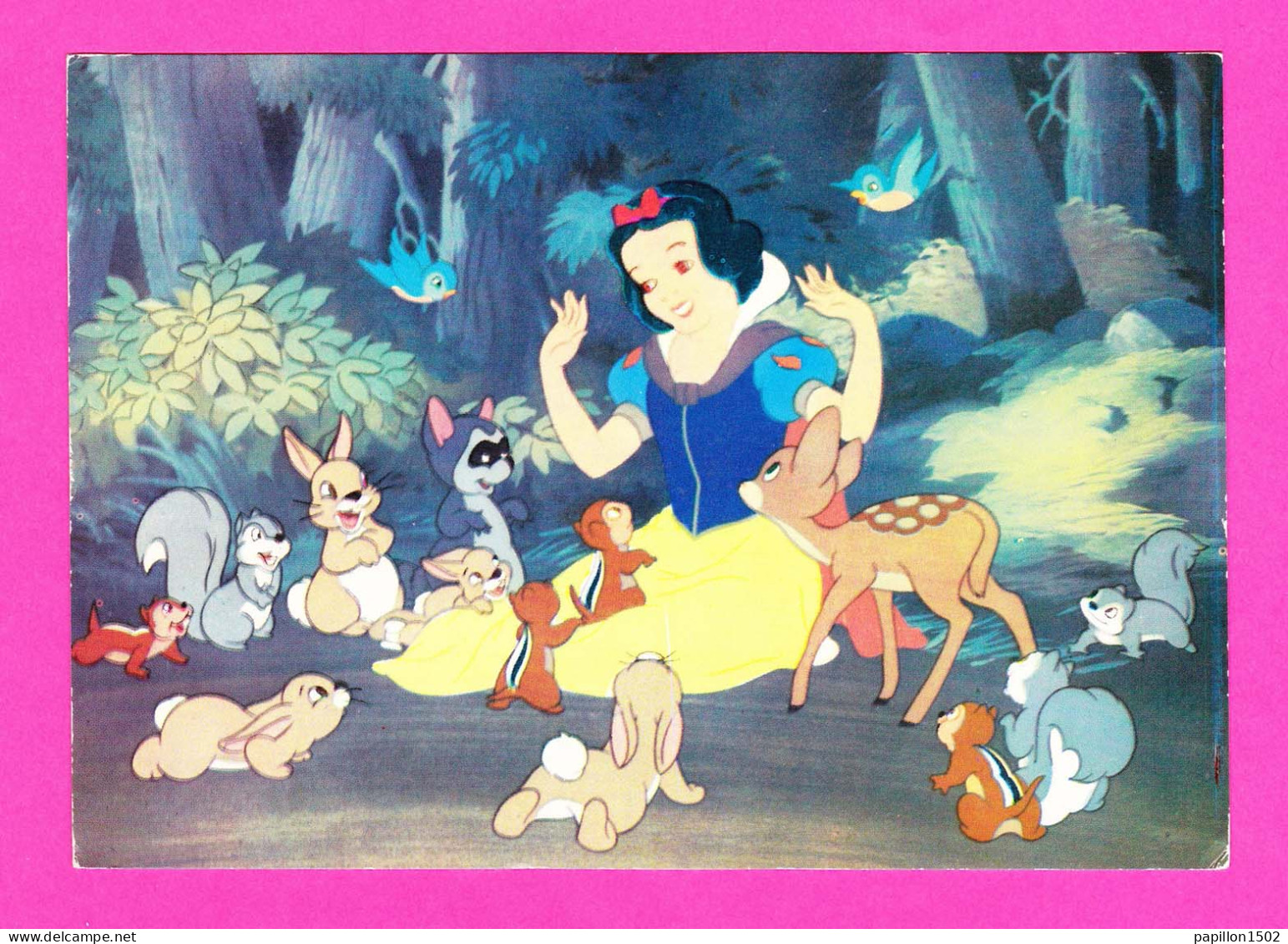 Disney-04PH3 BLANCHE NEIGE, Les Petits Habitants De La Forêt S'approchèrent De Blanche Neige, BE - Autres & Non Classés