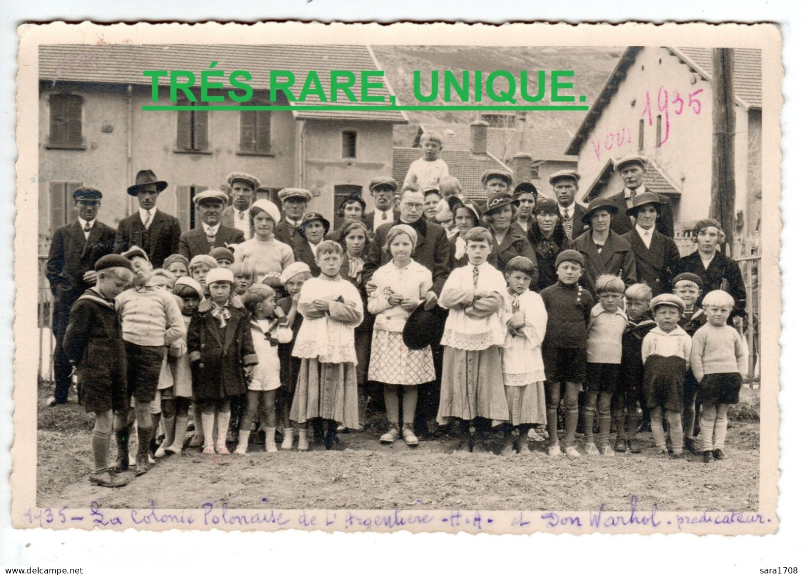 05 CARTE PHOTO UNIQUE De L'Abbé, Aumonier WAHROL à L'ARGENTIÈRE La BESSÉE Avec Sa Mission POLONAISE. VOIR DESCRIPTIF. - L'Argentiere La Besse