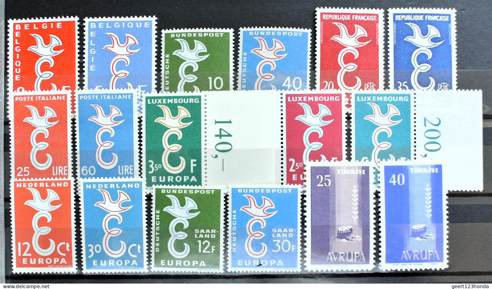 EUROPA CEPT 1958 " JAHRGANGE 1958" Sehr Schon Komplett Postfrisch € 20,60 - 1958