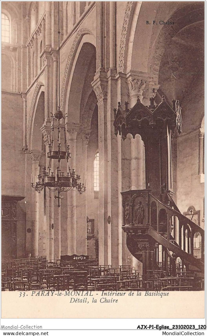 AJXP1-0063 - EGLISE - PARAY-LE-MONTAL - Interieur De La Basilique - Detail - La Chaire - Eglises Et Cathédrales