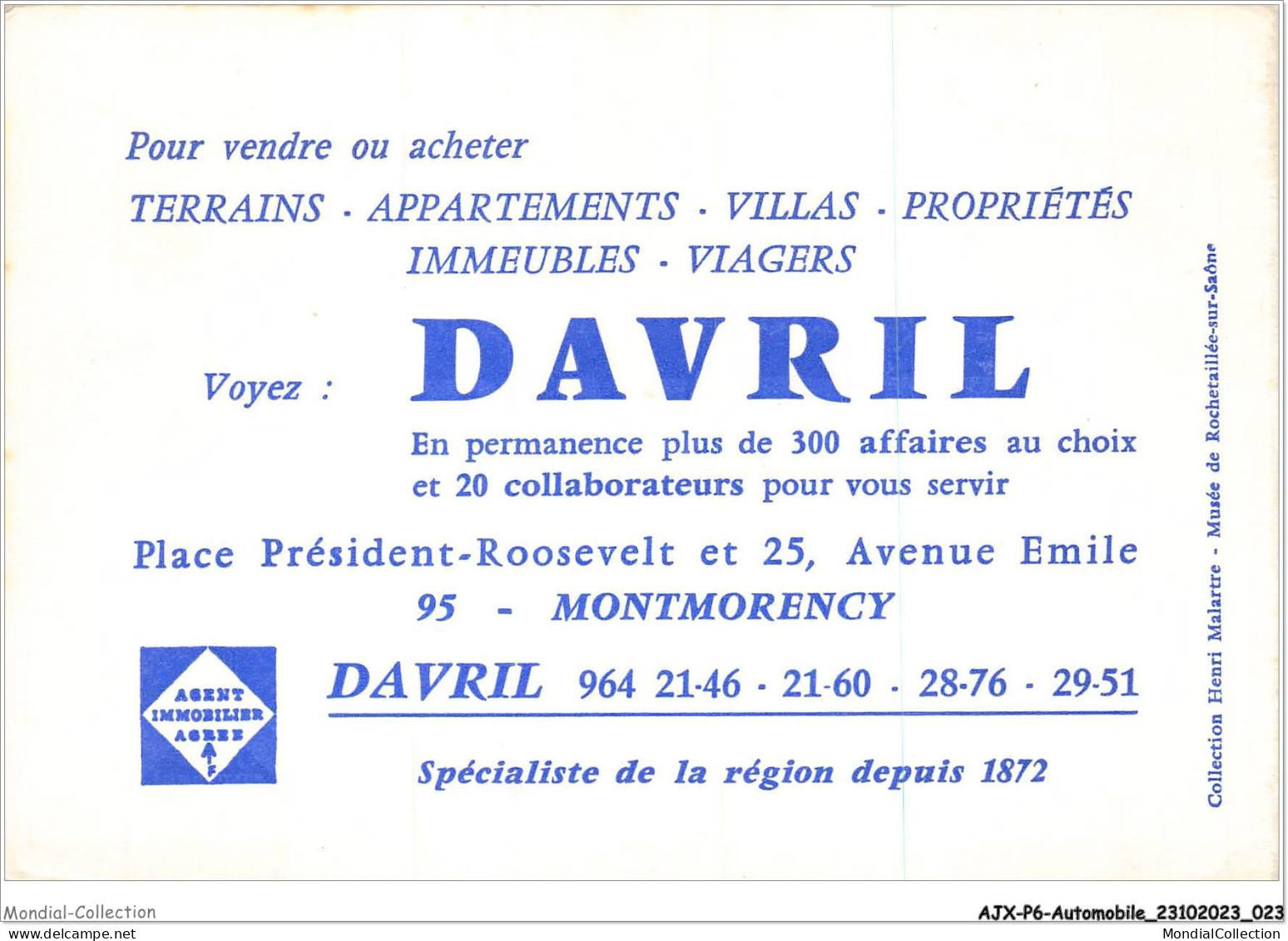 AJXP6-0585 - AUTOMOBILE - Pour Vendre Ou Acheter - TERRAINS - APPARTEMENTS - VILLAS - PROPRIETES - IMMEUBLES - VIAGERS - Bus & Autocars