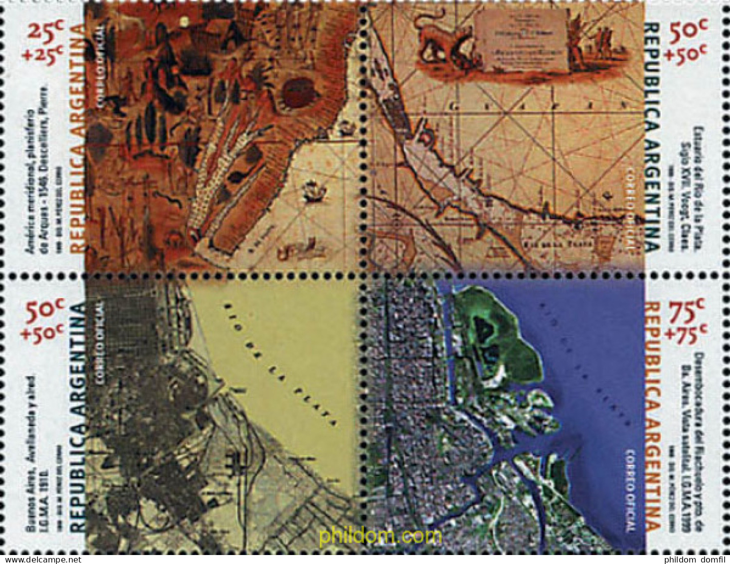 5857 MNH ARGENTINA 1999 CARTOGRAFIA - Unused Stamps