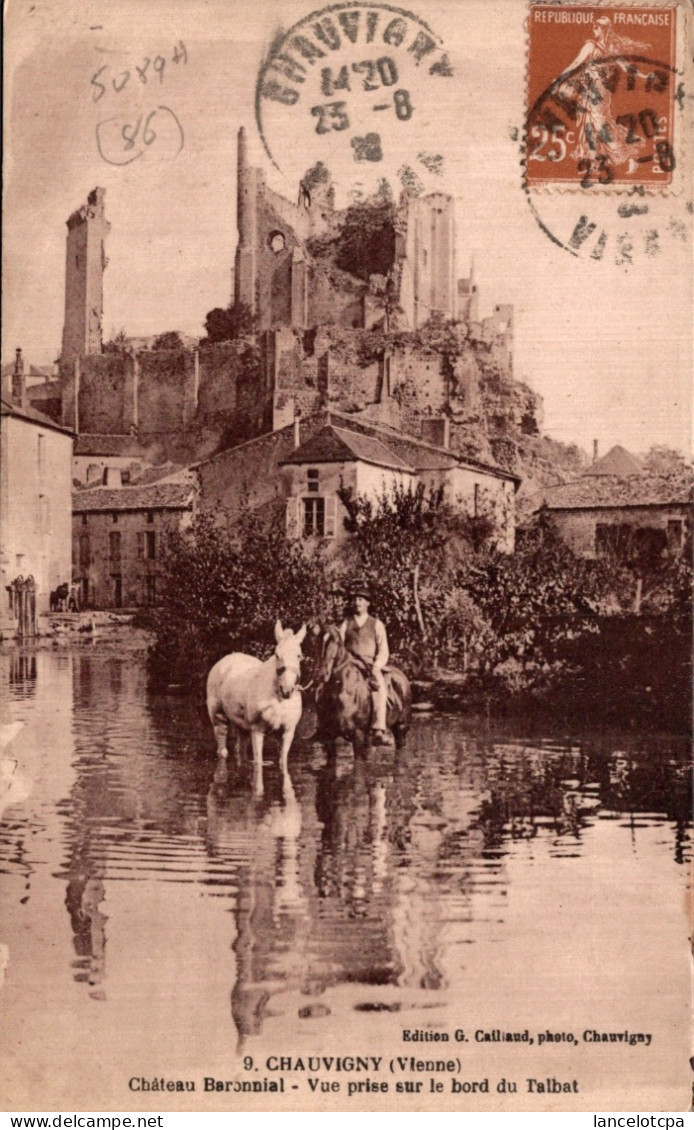 86 - CHAUVIGNY / CHATEAU BARONNIAL - VUE PRISE SUR LE BORD DU TALBAT - Chauvigny