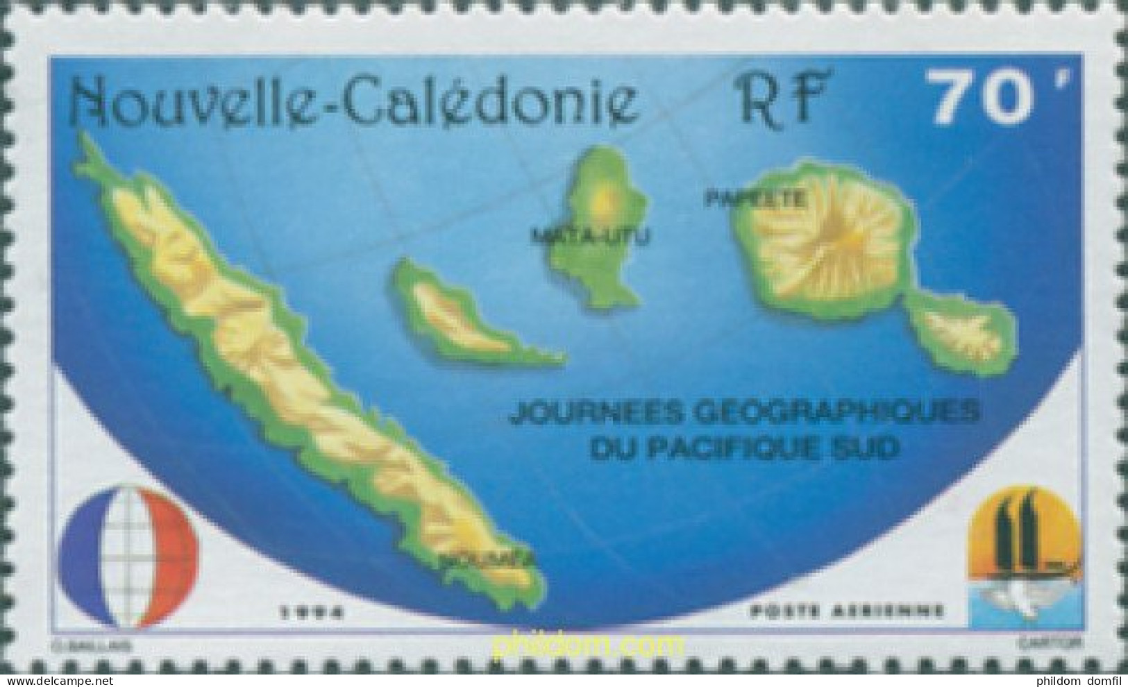 305994 MNH NUEVA CALEDONIA 1994 JORNADAS GEOGRÁFICAS DEL PACIFICO SUR - Ungebraucht