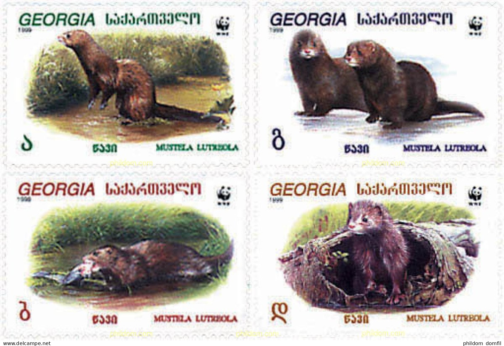 26193 MNH GEORGIA 1999 VISON EUROPEO - Géorgie