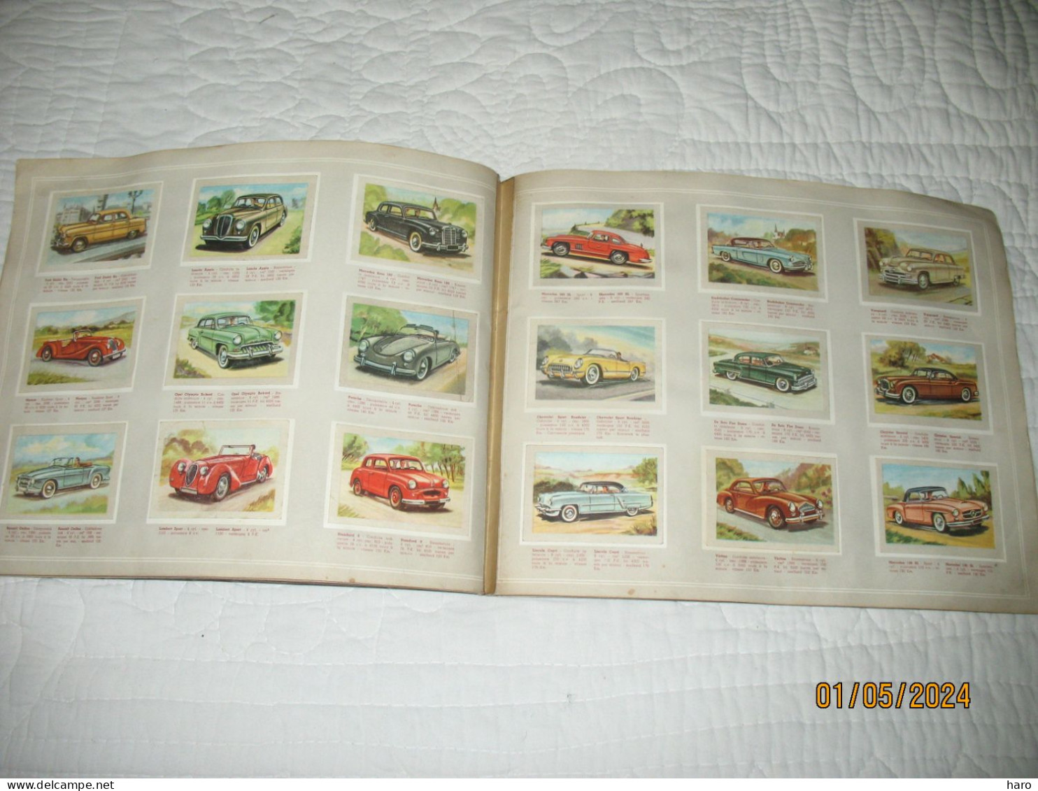 Album Chromos - Chocolat JACQUES - Anciennes Voitures " AUTOS 1954 "  - OLDTIMER - Il Manque 2 Chromos (B375) - Jacques