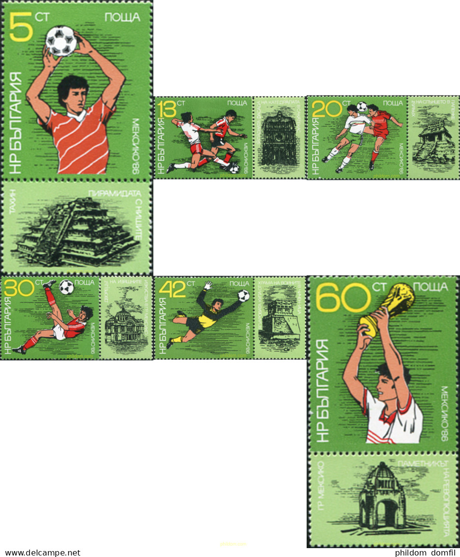 82325 MNH BULGARIA 1986 COPA DEL MUNDO DE FUTBOL. MEXICO-86 - Ungebraucht