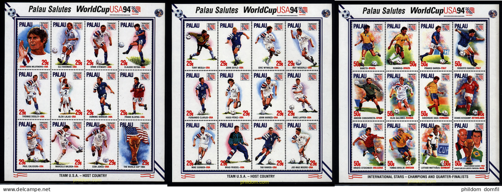 233179 MNH PALAU 1994 COPA DEL MUNDO DE FUTBOL. USA-94 - Palau