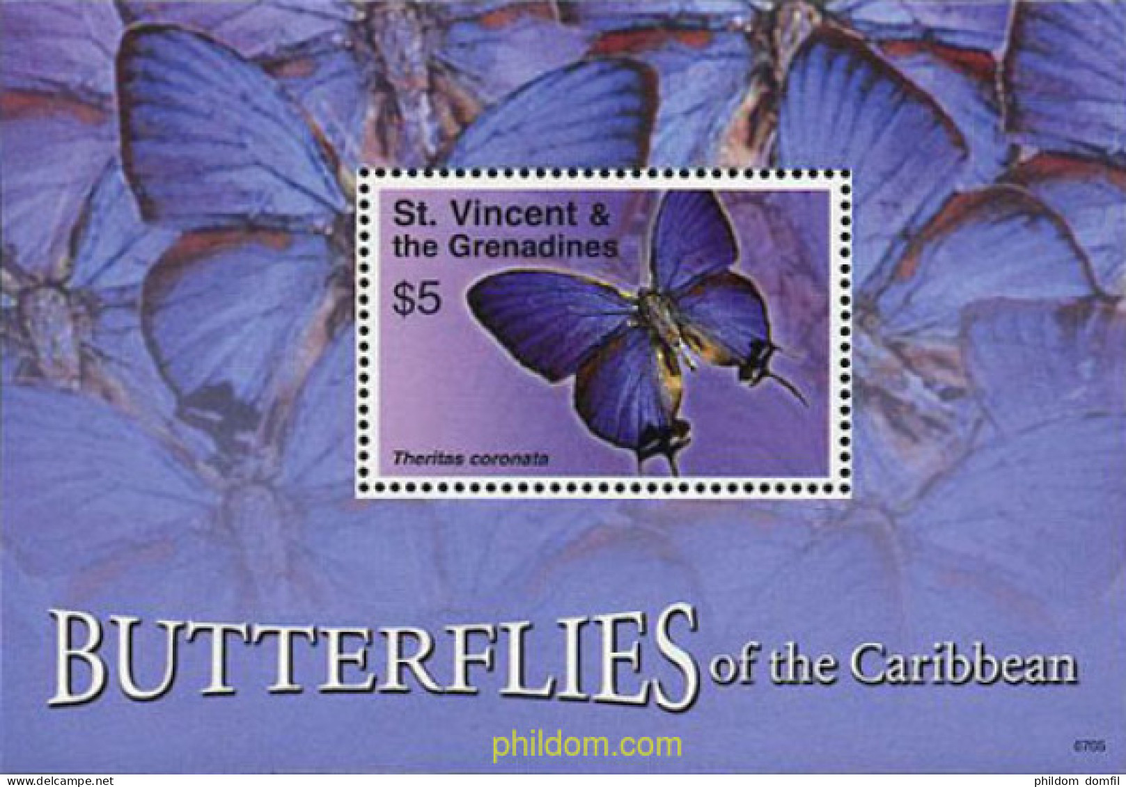 203622 MNH SAN VICENTE GRANADINAS 2007 MARIPOSAS - St.Vincent & Grenadines