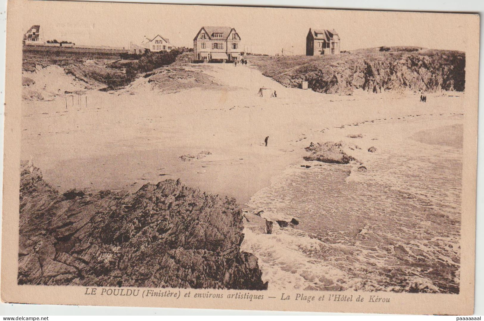 LE POULDU  KEROU PLAGE LA PLAGE ET L HOTEL DU KEROU - Le Pouldu