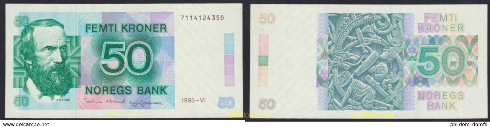 2788 NORUEGA 1995 NORWAY 50 KRONER 1995 - Norvège