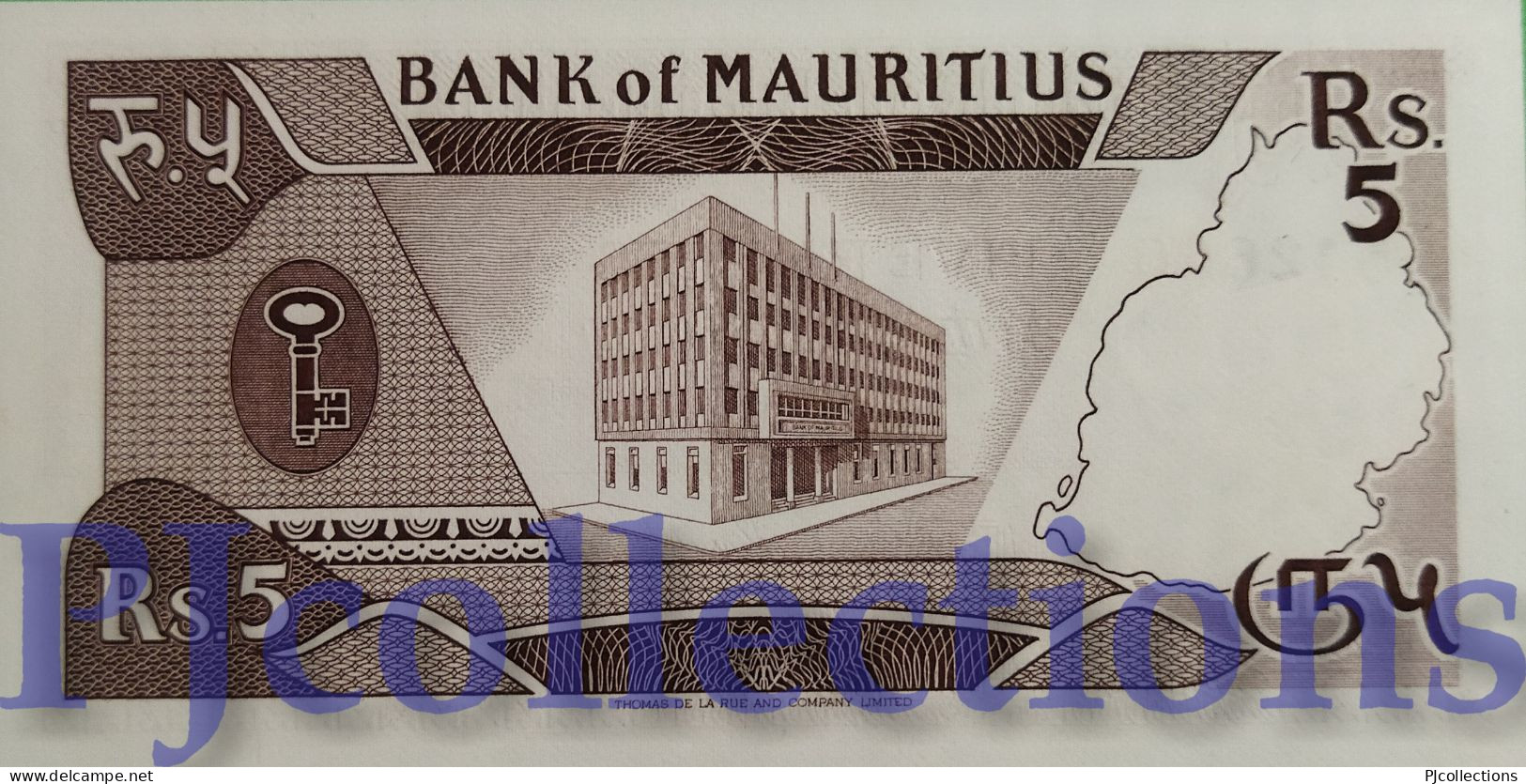 MAURITIUS 5 RUPEES 1985 PICK 34 UNC - Maurice