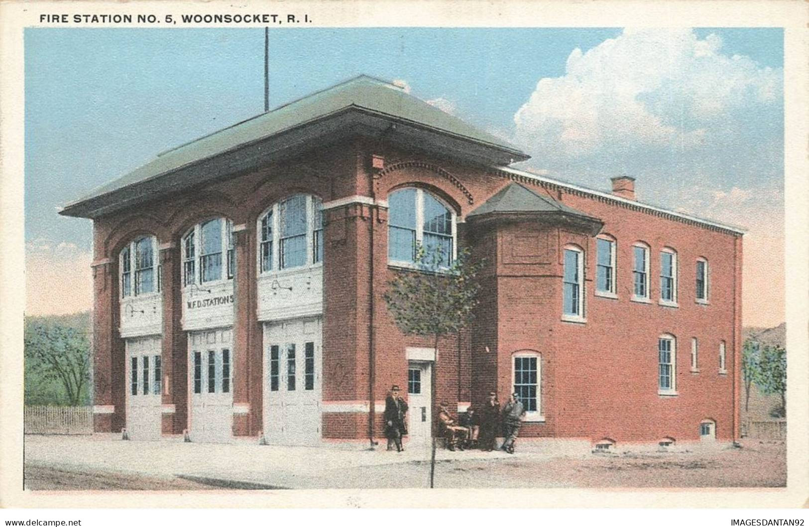 ETATS UNIS #MK34653 FIRE STATION WOONSOCKET R.I CASERNE POMPIERS - Woonsocket