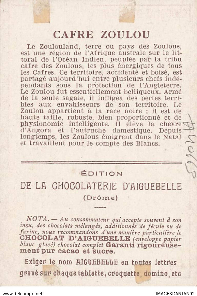 CHROMO #MK40663 CAFRE ZOULOU CHOCOLATERIE D AIGUEBELLE - Aiguebelle