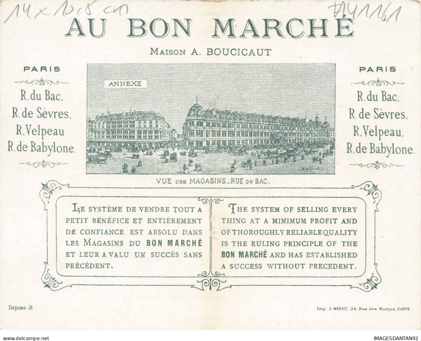 CHROMO #MK41161 AU BON MARCHE LE COSTUME 50 ANS AVANT JESUS CHRIST LA MUSIQUE MINOT - Au Bon Marché