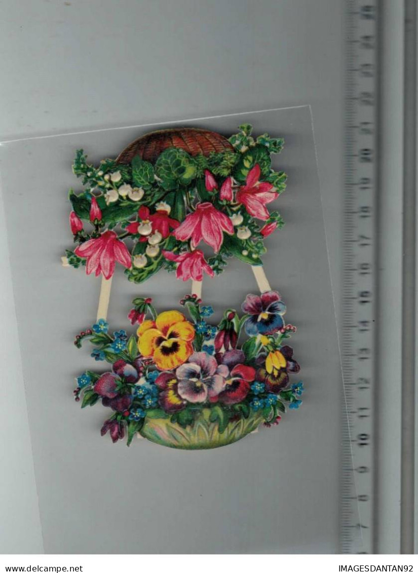 DECOUPIS Z&M L&B SCRAP 2 PANIERS DE FLEURS 07 X 11 CMS - Angels