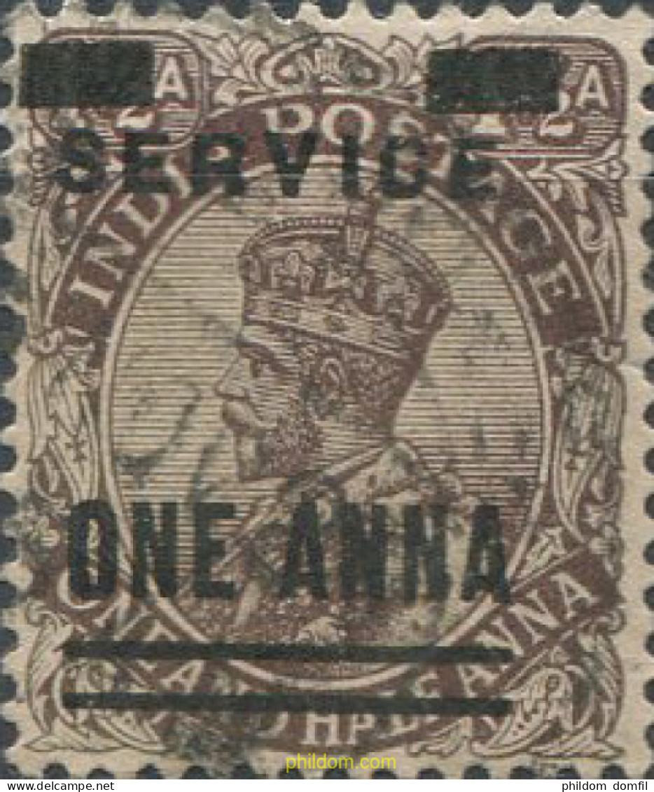 661807 USED INDIA INGLESA 1926 SELLOS DE SERVICIO. SELLOS DEL 1911-26 SOBRECARGADOS -SERVICE ON ANNA- - 1911-35 King George V