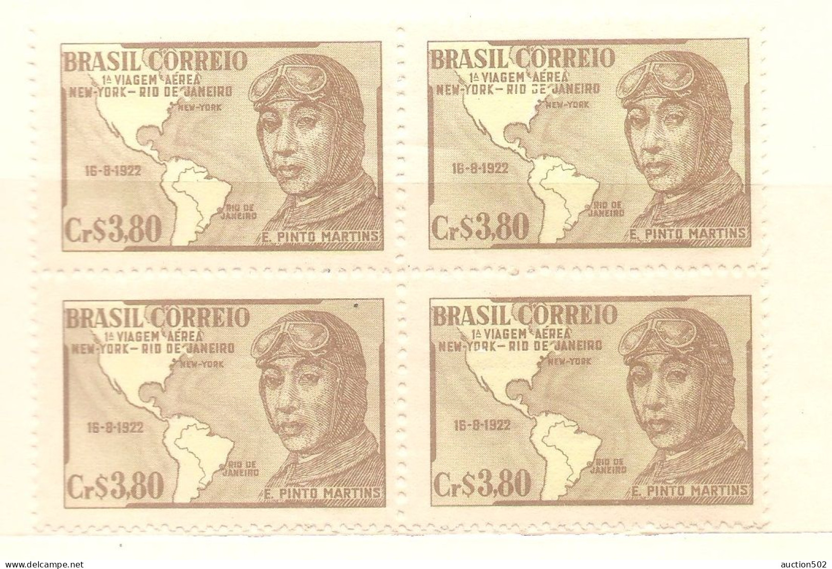 Brazil Stamps year 1952 block of 4 **