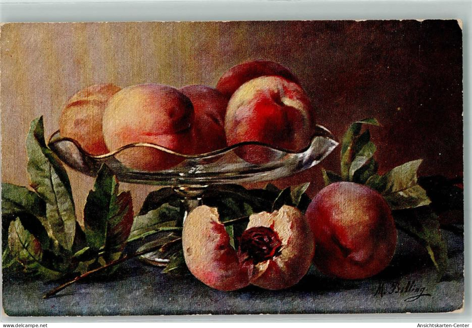 39174606 - Fruechte Pfirsich Obstschale AK - Billing, M.