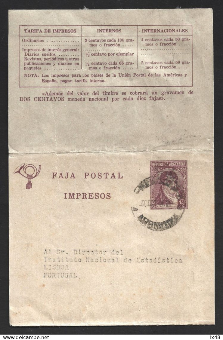 Manuel Belgrano. Argentine Politician. Imprisoned In The Peninsular War. Argentine May Revolution. Entire Postal Newspap - Entiers Postaux