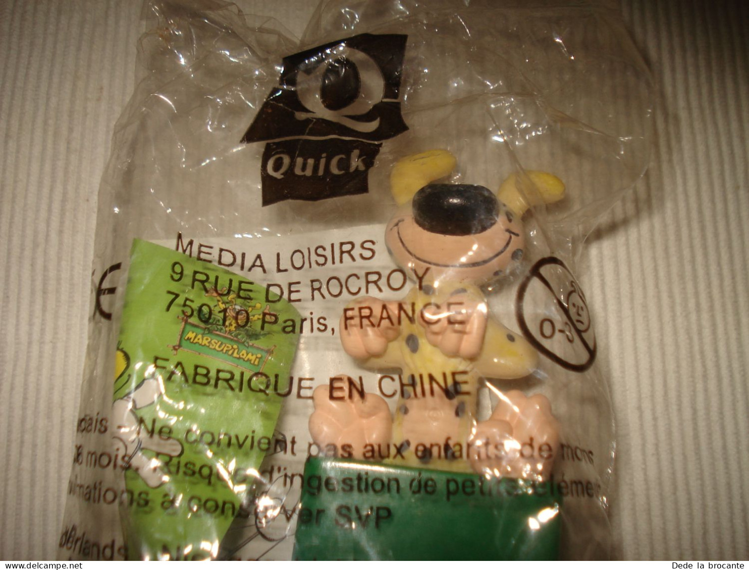 O18 (2)/ Jouet Quick - Magic Box " Marsupilami  " - Dupuis  2001 - Neuf Blister - Little Figures - Plastic