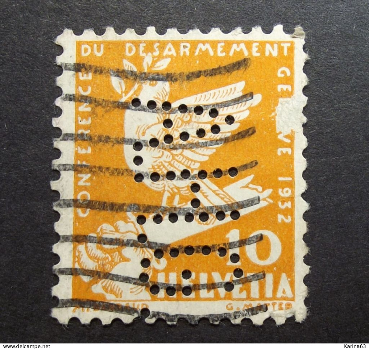 Suisse - Switzerland  - Perfin - Lochung - A. H. G  - A.H. Guggenheim AG - 1906 - 1945 -  Cancelled - Gezähnt (perforiert)