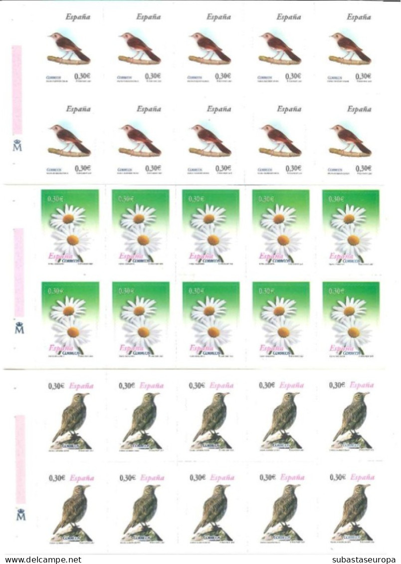 ** 4300H/4307H. Fauna Y Flora. Hojitas De 10 Sellos Procedentes De Los Carnets. Cat. 85 €. - Nuovi