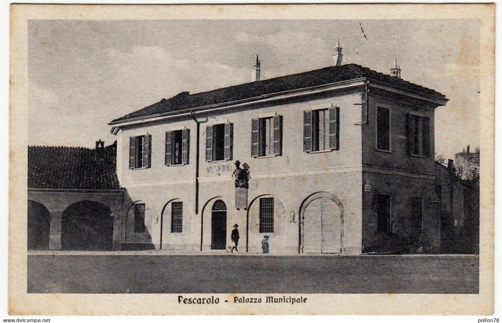 PESCAROLO - PALAZZO MUNICIPALE - CREMONA - 192? - Vedi Retro - Formato Piccolo - Cremona