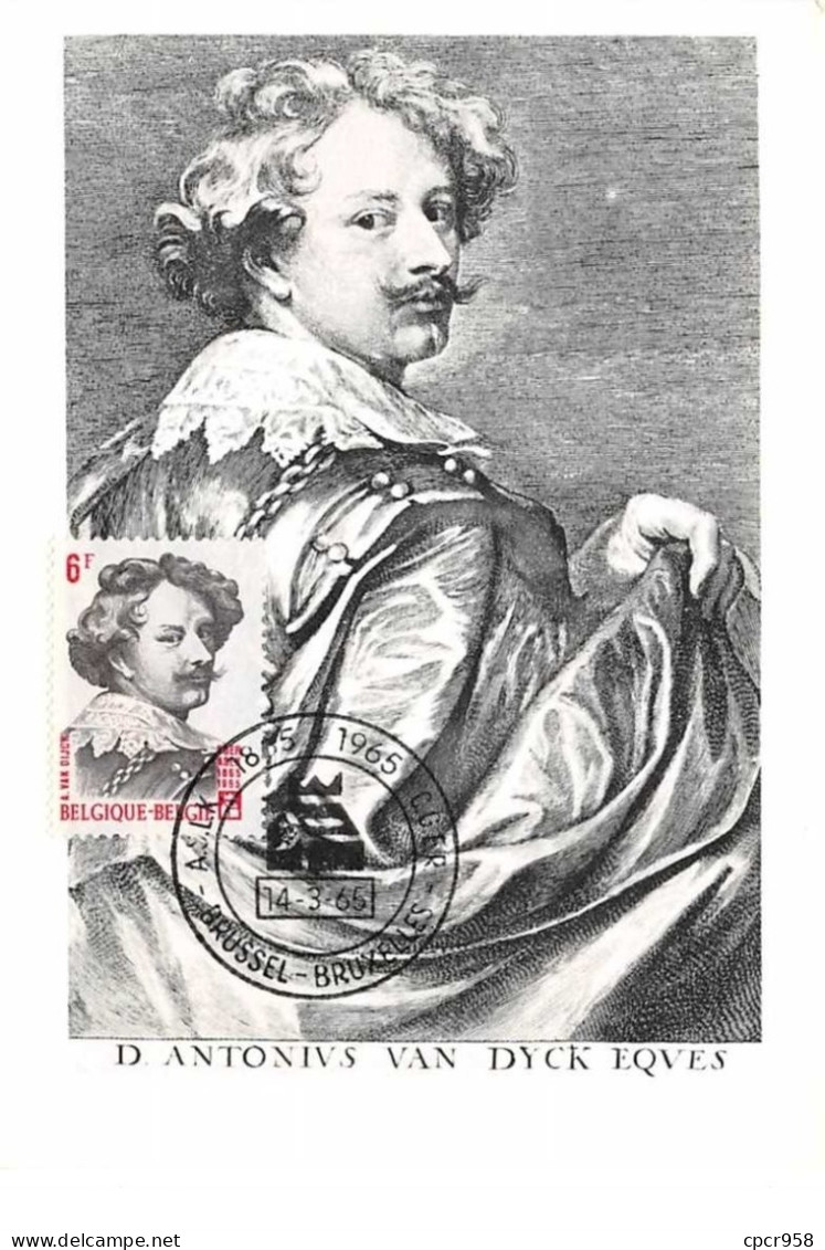 1965 .carte Maximum .belgique .102704 .a Van Dyck .cachet Bruxelles . - 1961-1970