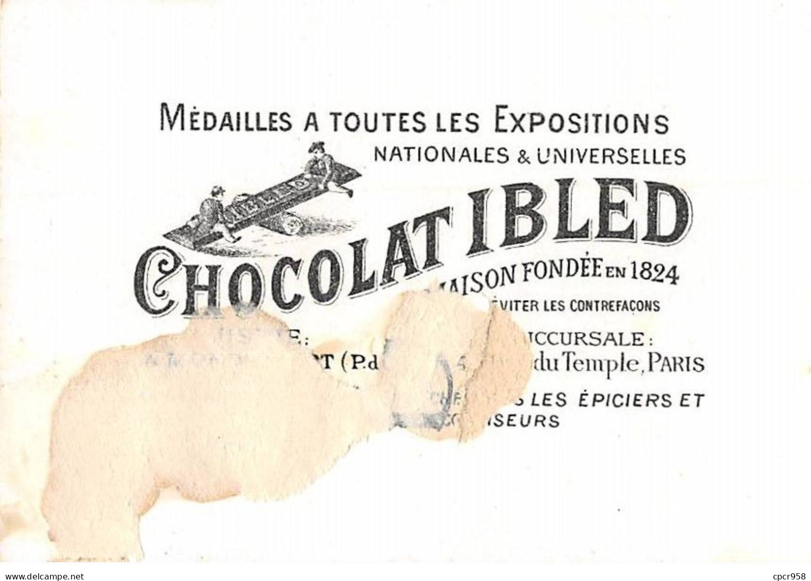 Chromos - COR14450 - Chocolat Ibled - Filles - Fleurs - 11x7 Cm Environ - En L'état - Ibled