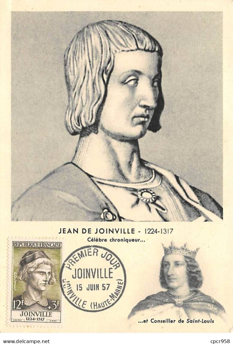 Carte Maximum - FRANCE - COR12605 - 15/06/1957 - Jean De Joinville - Cachet Joinville - - 1950-1959