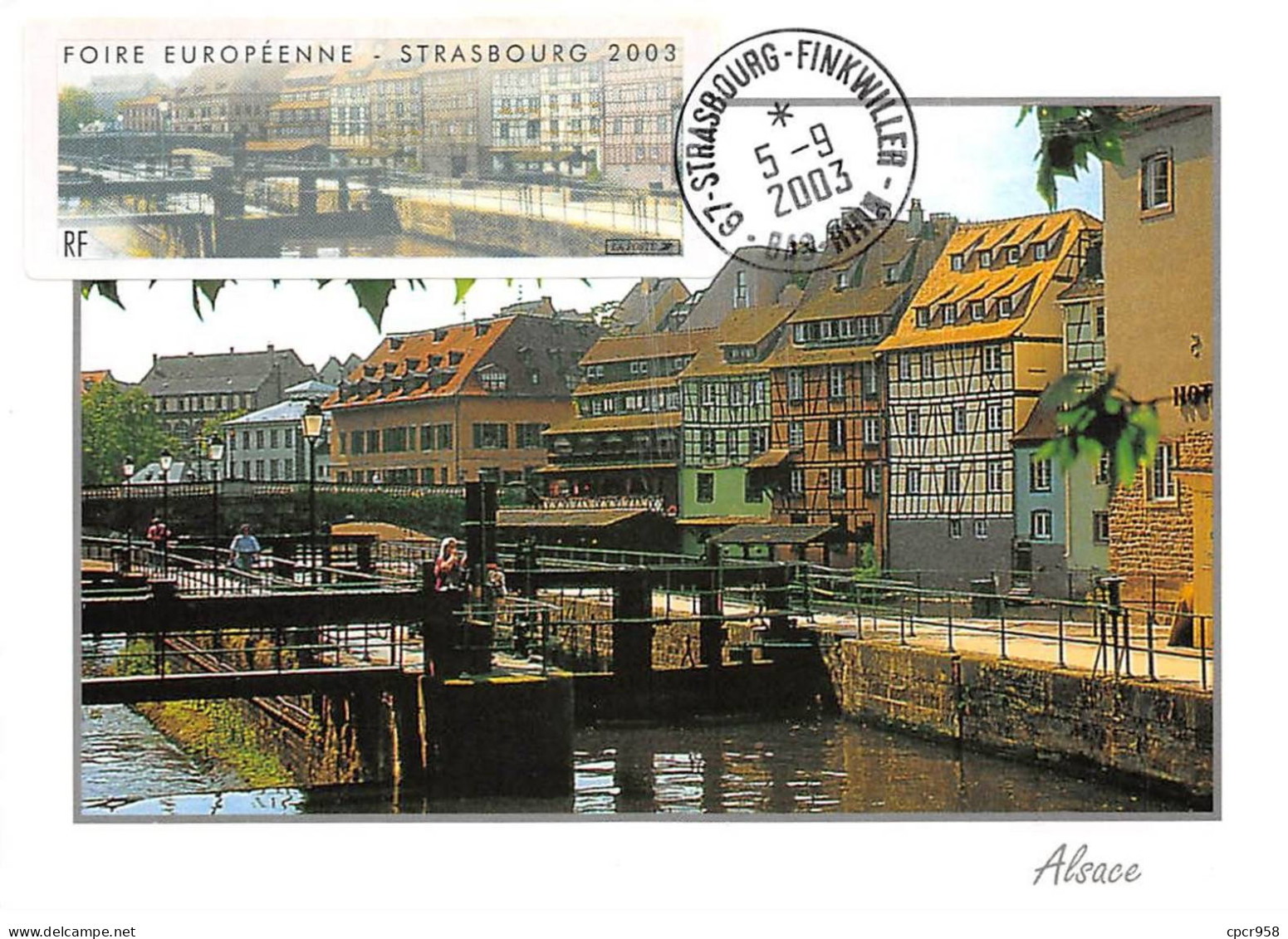 Carte Maximum - FRANCE - COR13210 - 05/09/2003 - Le Pont Saint Martin - Cachet Strasbourg-Finkwiller - 2000-2009