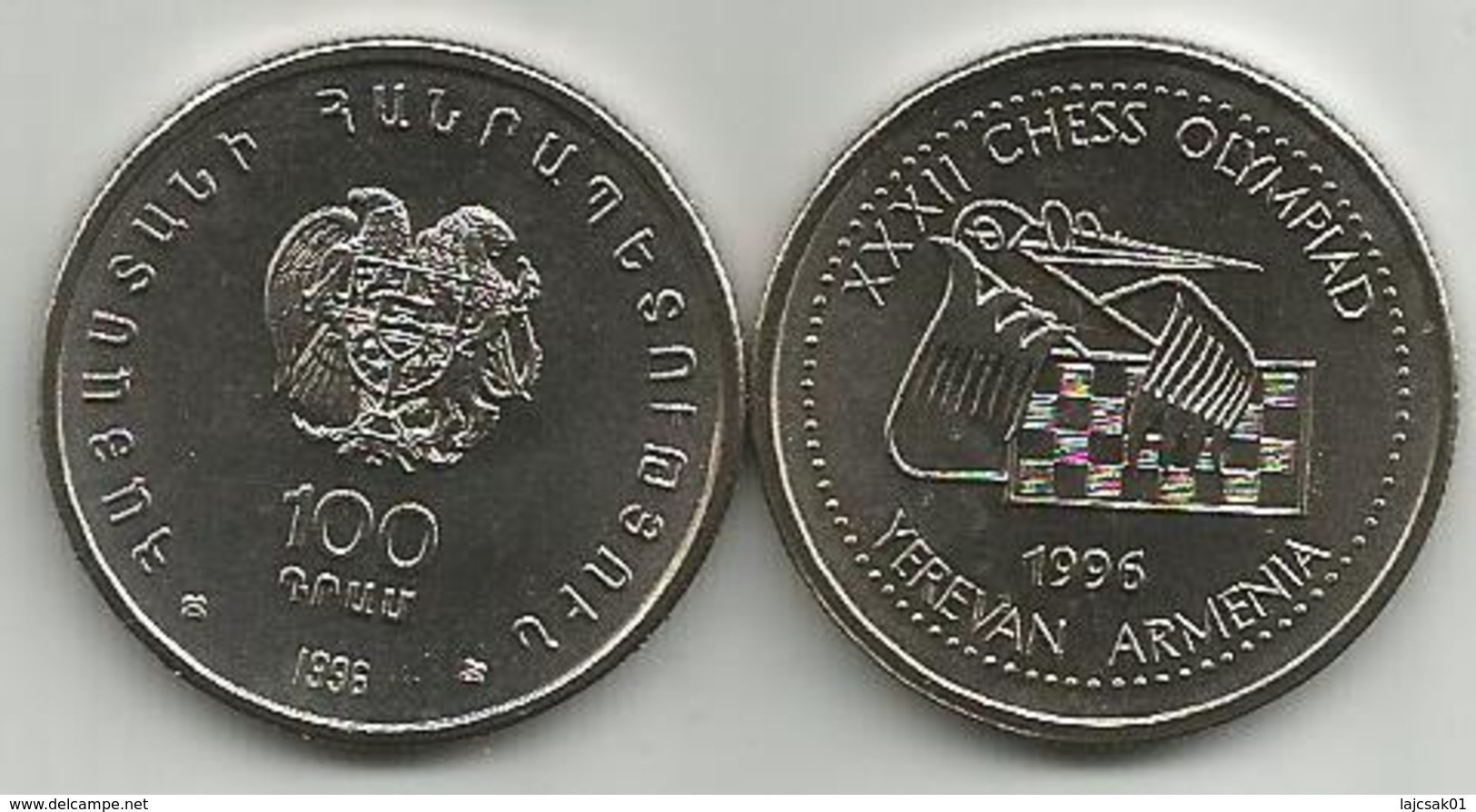 Armenia 100 Dram 1996. XXXII CHESS OLYMPIAD YEREVAN High Grade - Armenien