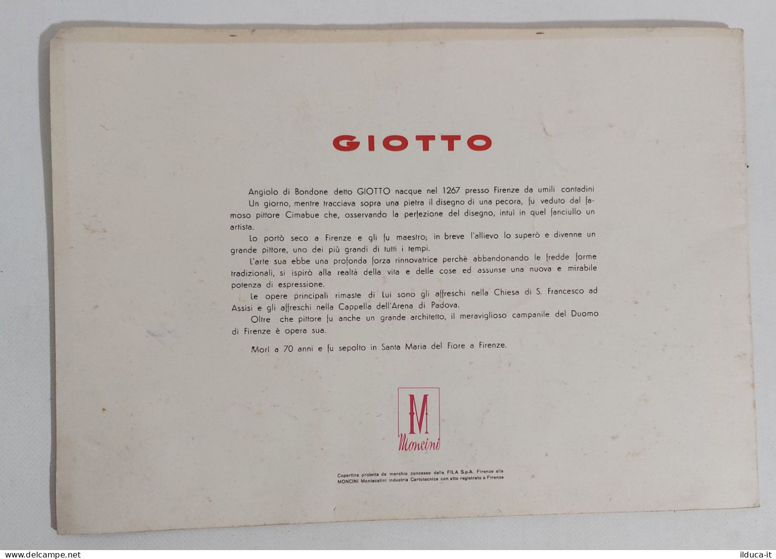 69806 Album Da Disegno Liscio Vintage Giotto - Moncini - Supplies And Equipment