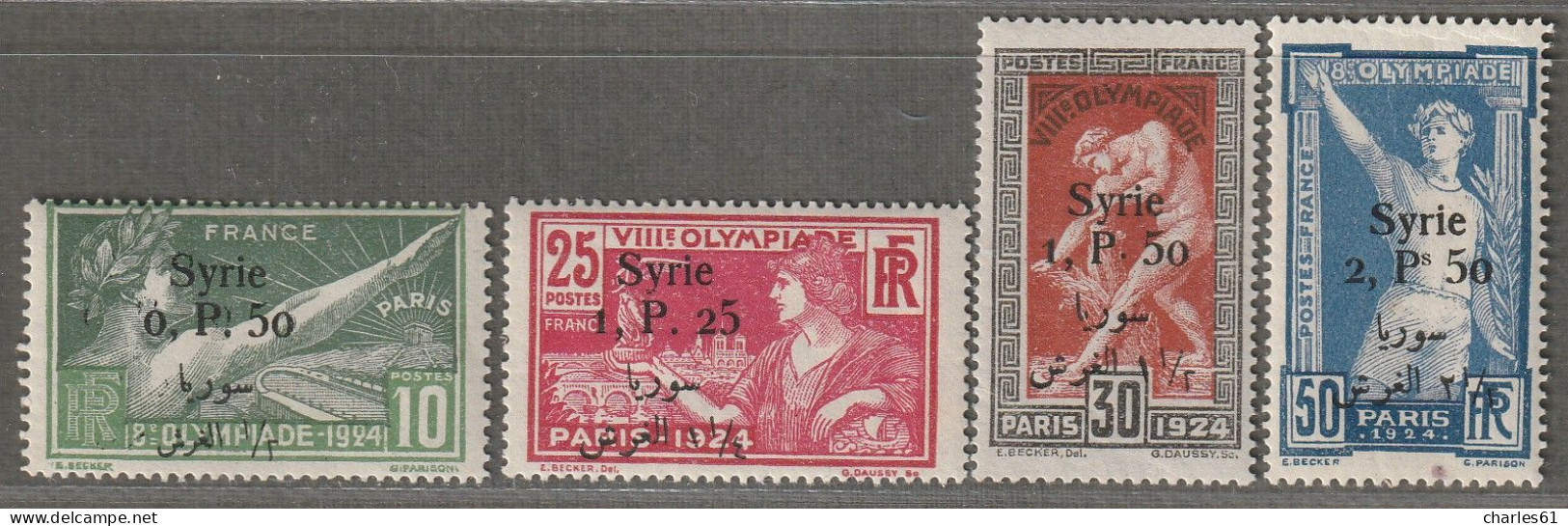 SYRIE - N°149/52 * (1924) Timbres Surchargés Des Jeux Olympiques - Unused Stamps