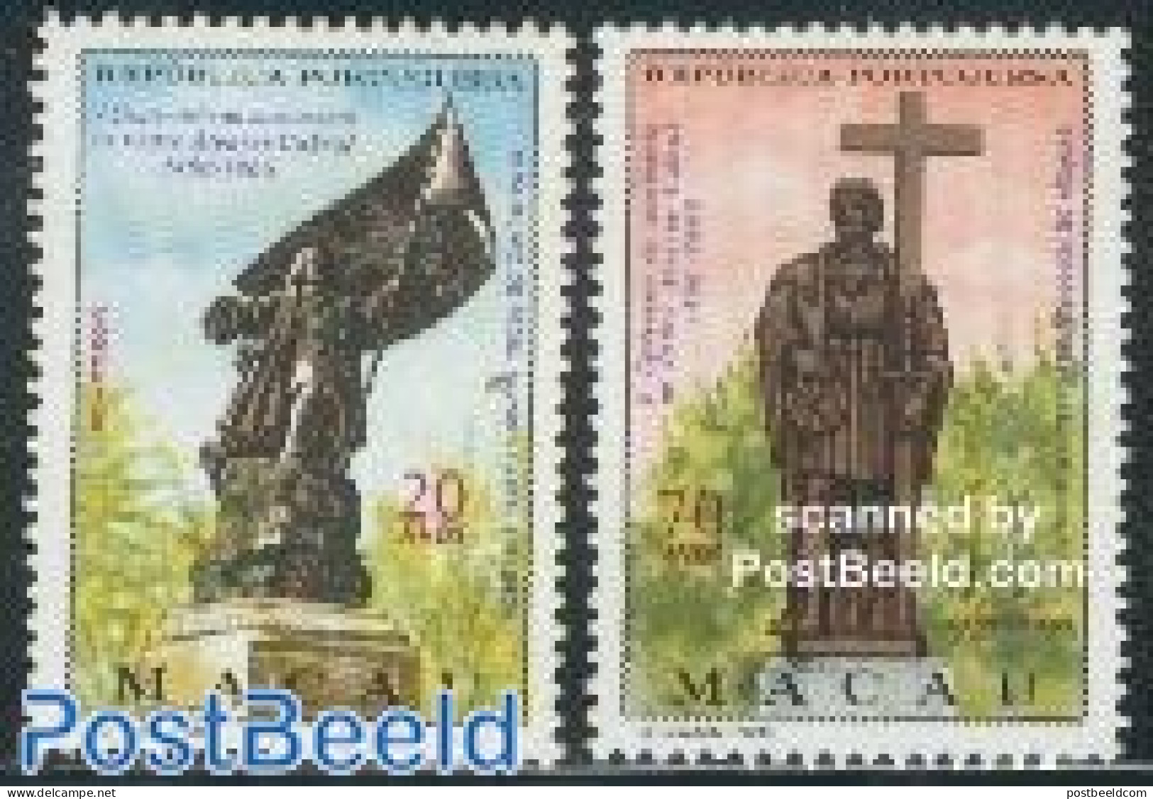 Macao 1968 500 Birth Anniversary Of Cabral 2v, Mint NH, Religion - Religion - Art - Sculpture - Nuovi