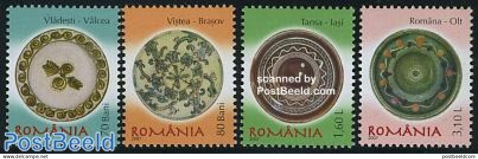 Romania 2007 Ceramics 4v, Mint NH, Art - Art & Antique Objects - Ceramics - Nuovi