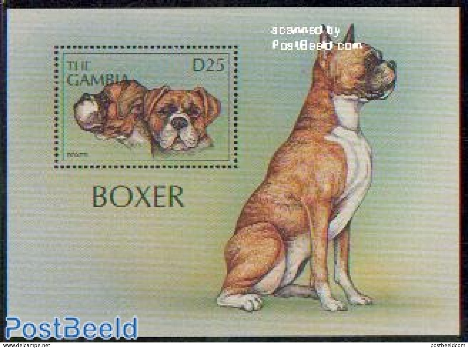 Gambia 1997 Boxer S/s, Mint NH, Nature - Dogs - Gambie (...-1964)