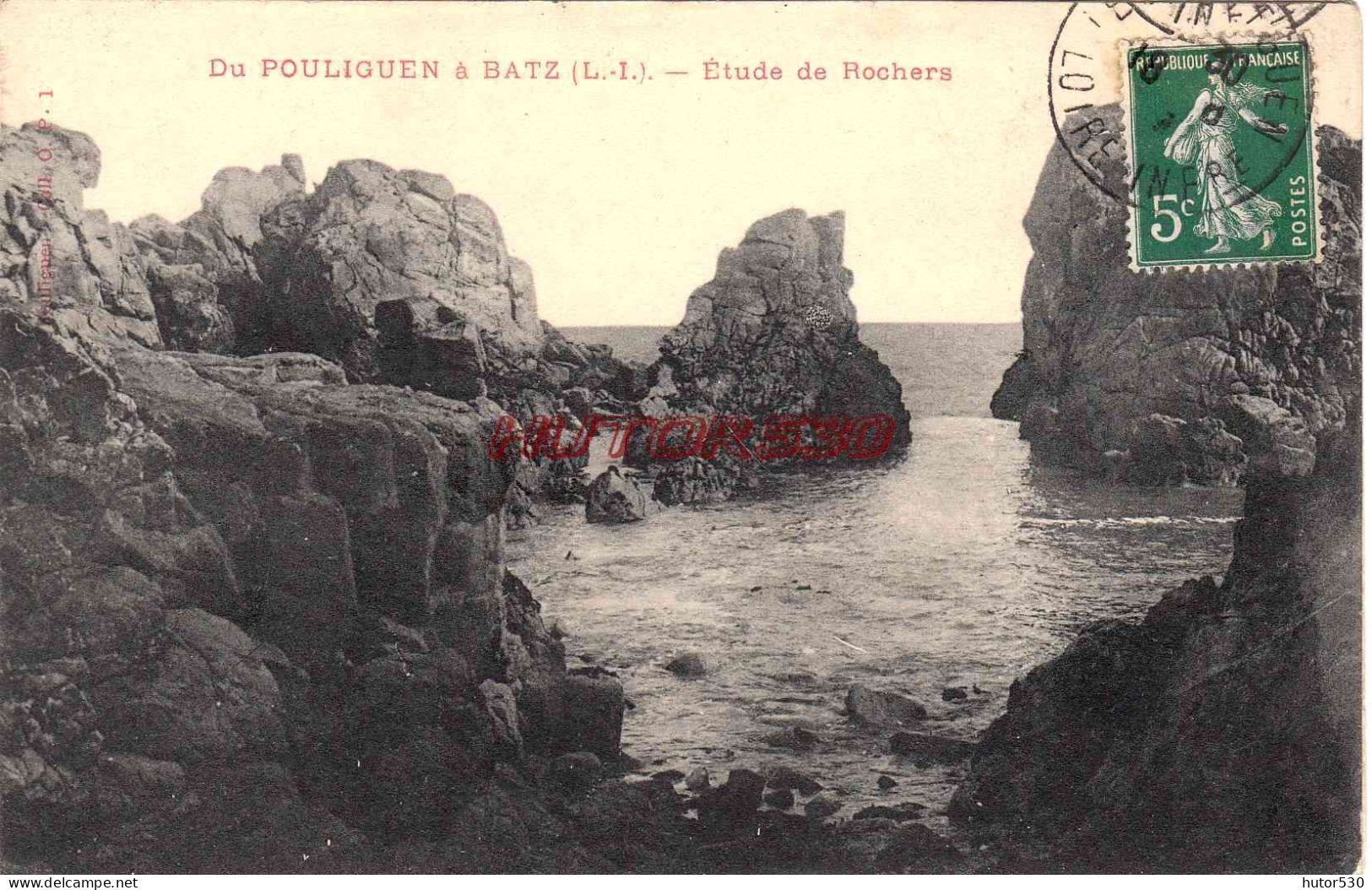 CPA BATZ - A POULIGUEN - ROCHERS - Ile-de-Batz